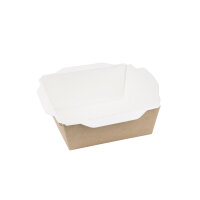 Sushi Tray 900ml, kraft/wei&szlig; + PET Deckel (200 Stk.)