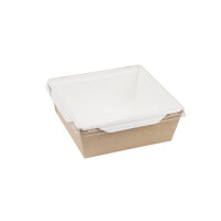 Sushi Tray 900ml, kraft/wei&szlig; + PET Deckel (200 Stk.)