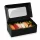 Sushi Faltbox 1, kraft in mattschwarz, mit Fenster, 160x100x50mm (600 Stk.)