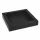 Sushi Faltbox 11, kraft in schwarz/weiß, 325x325x53mm + Deckel mit Fenster (100 Stk.)