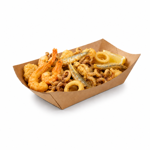 Snackschale 750ml, kraft, 205x137x53mm (1000 Stk.)