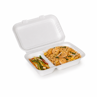 Menübox Bagasse, 250x160x70mm, 2-geteilt (250 Stk.)